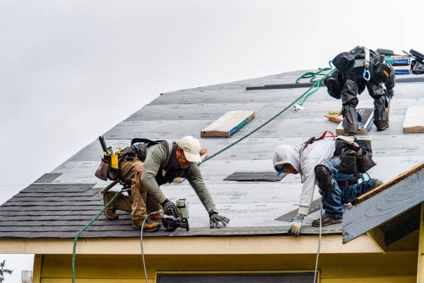 Professional Gutter Installation technician working in Covington, VA